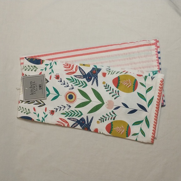 🐣 DII Easter Folk Garden Dishtowel Set - Picture 1 of 4